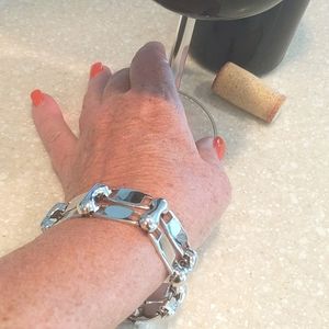 Silver tone bracelet